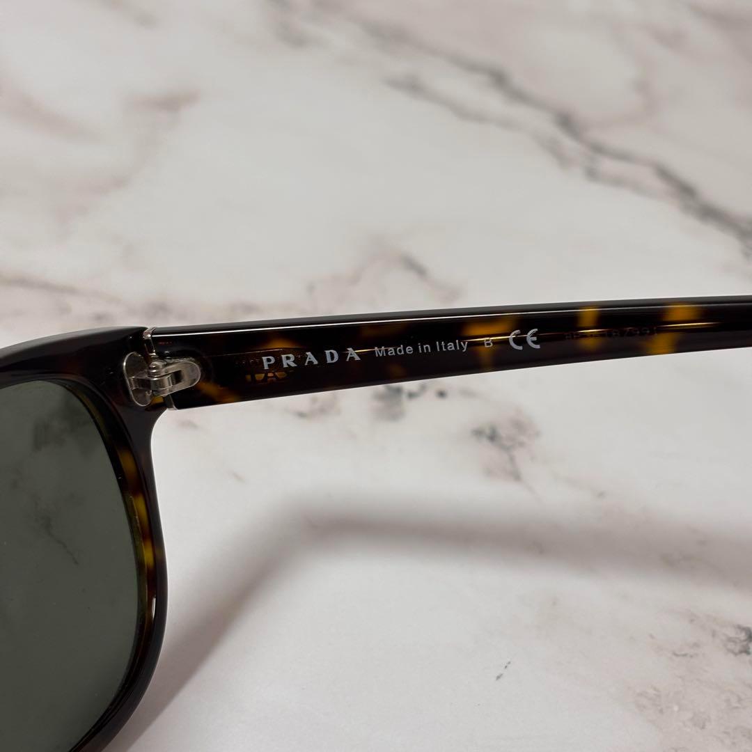 【美品】 プラダ サングラス ゴールドロゴ ユニセックス べっこう柄 ブラック