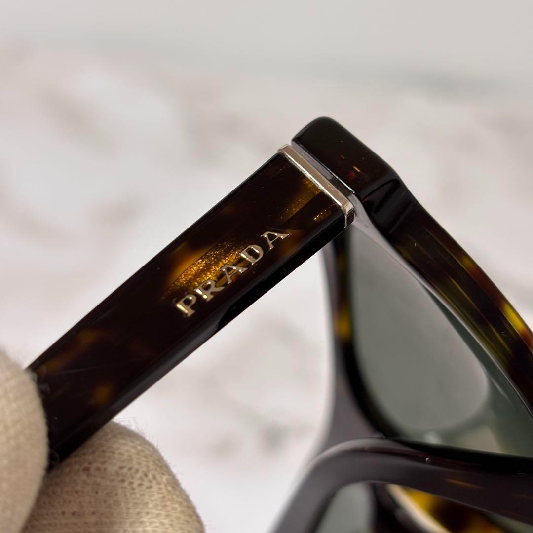 【美品】 プラダ サングラス ゴールドロゴ ユニセックス べっこう柄 ブラック