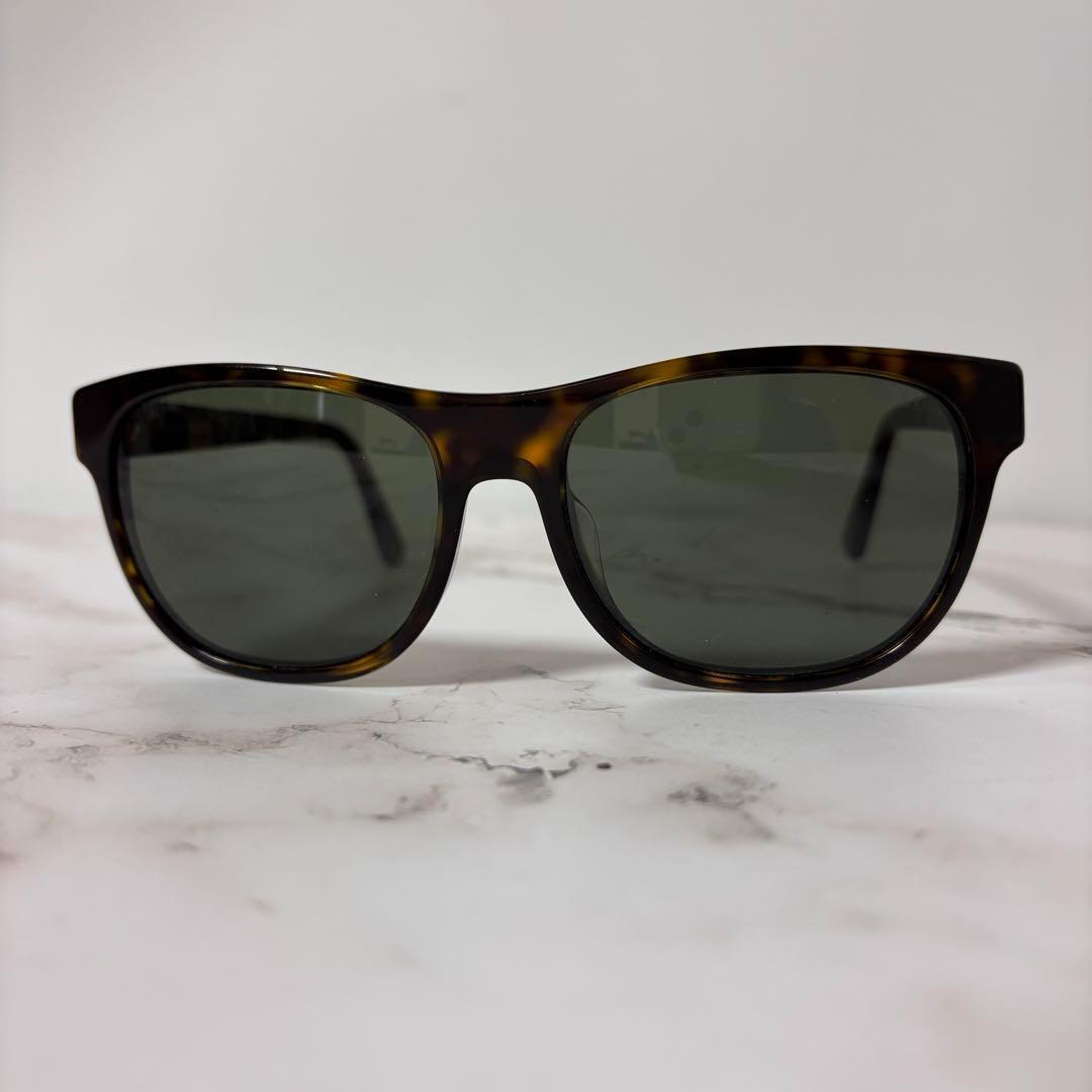 【美品】 プラダ サングラス ゴールドロゴ ユニセックス べっこう柄 ブラック