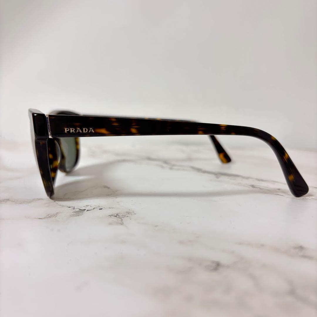 【美品】 プラダ サングラス ゴールドロゴ ユニセックス べっこう柄 ブラック