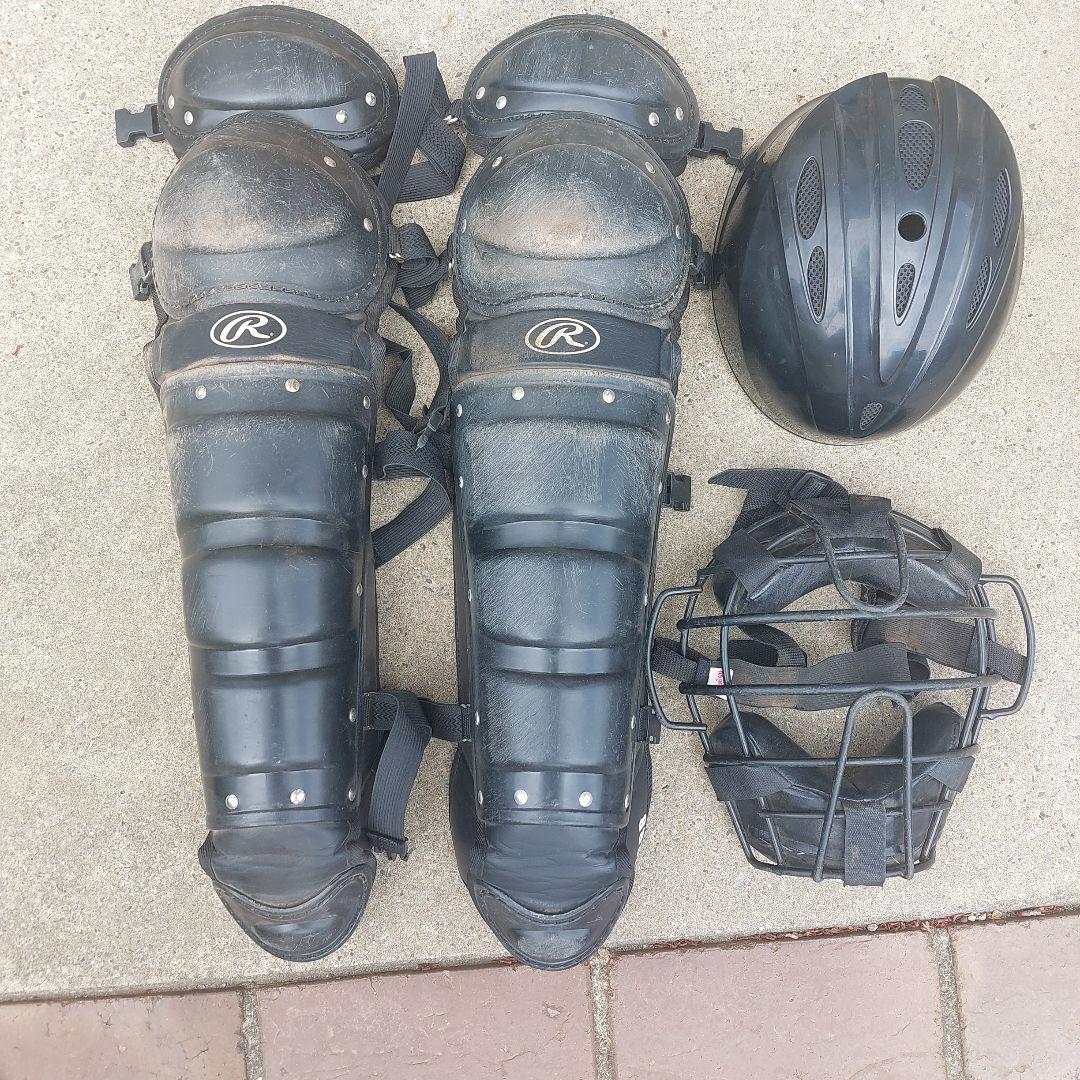 Rawlings キャッチャー防具セット ブラック　軟式　ローリングス