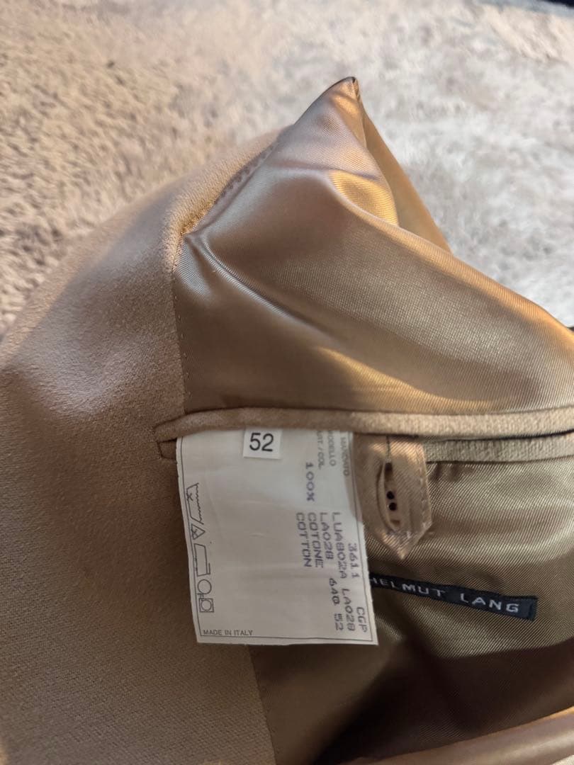 HELMUT LANG velvet テーラードジャケットL