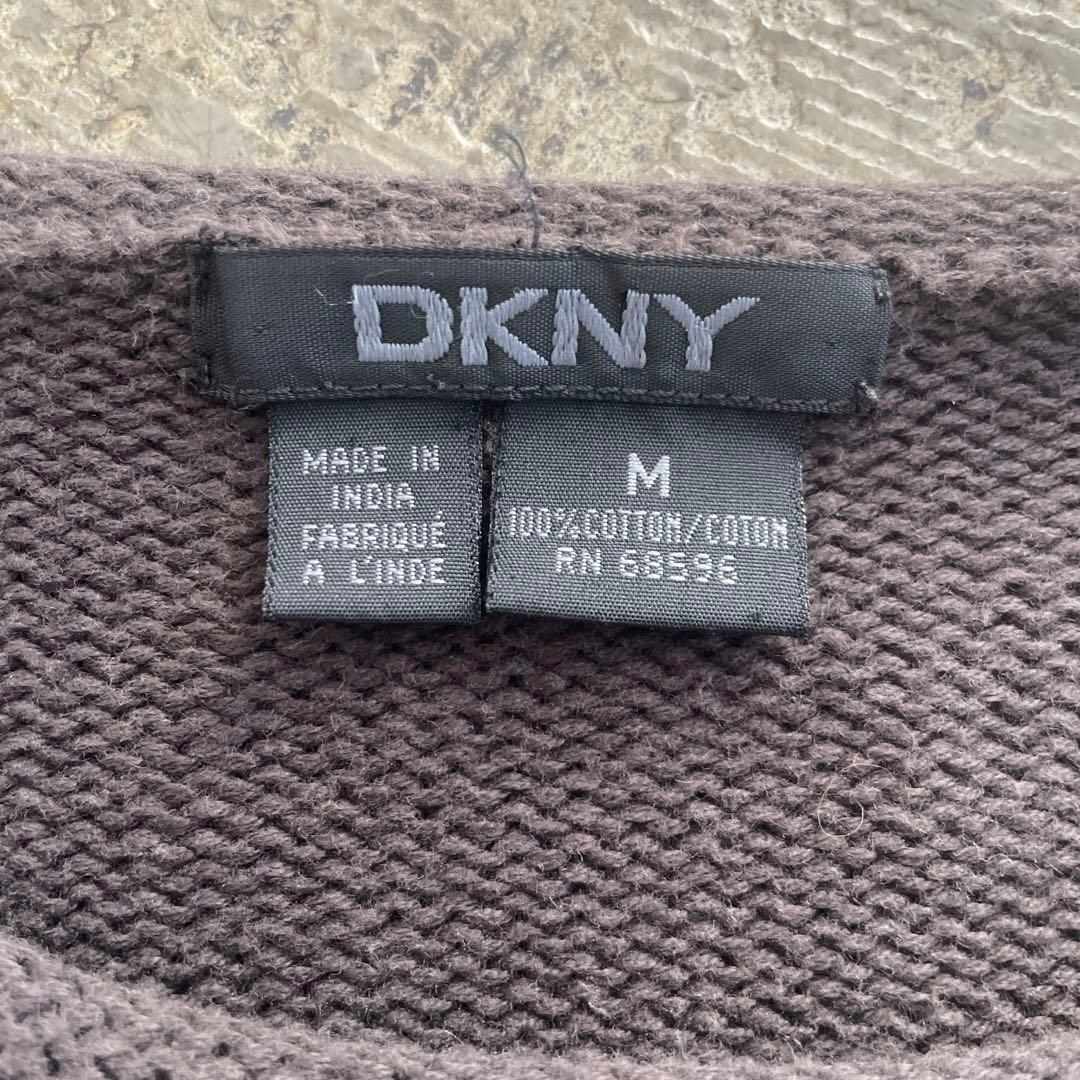 トップス DKNY 90's U-NECK HIGH GAUGE KNIT