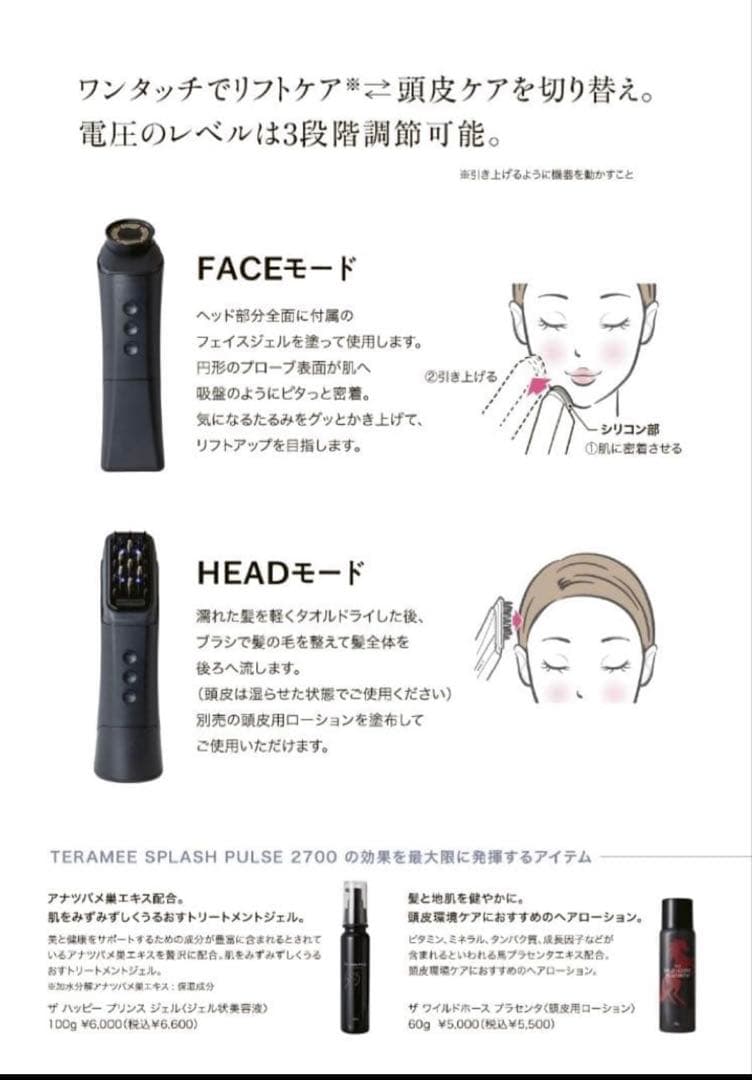 テラミースプラッシュパルス2700 マルチ美顔器