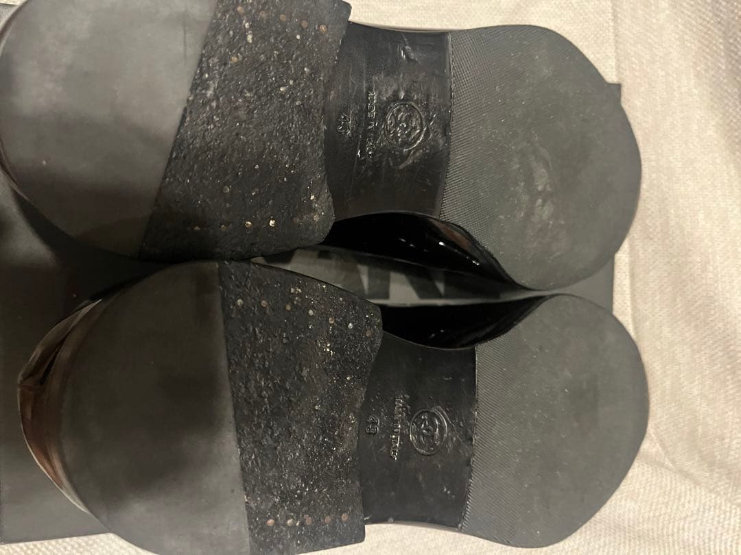 CHANEL エナメル ドレスシューズ ブラック　メンズ