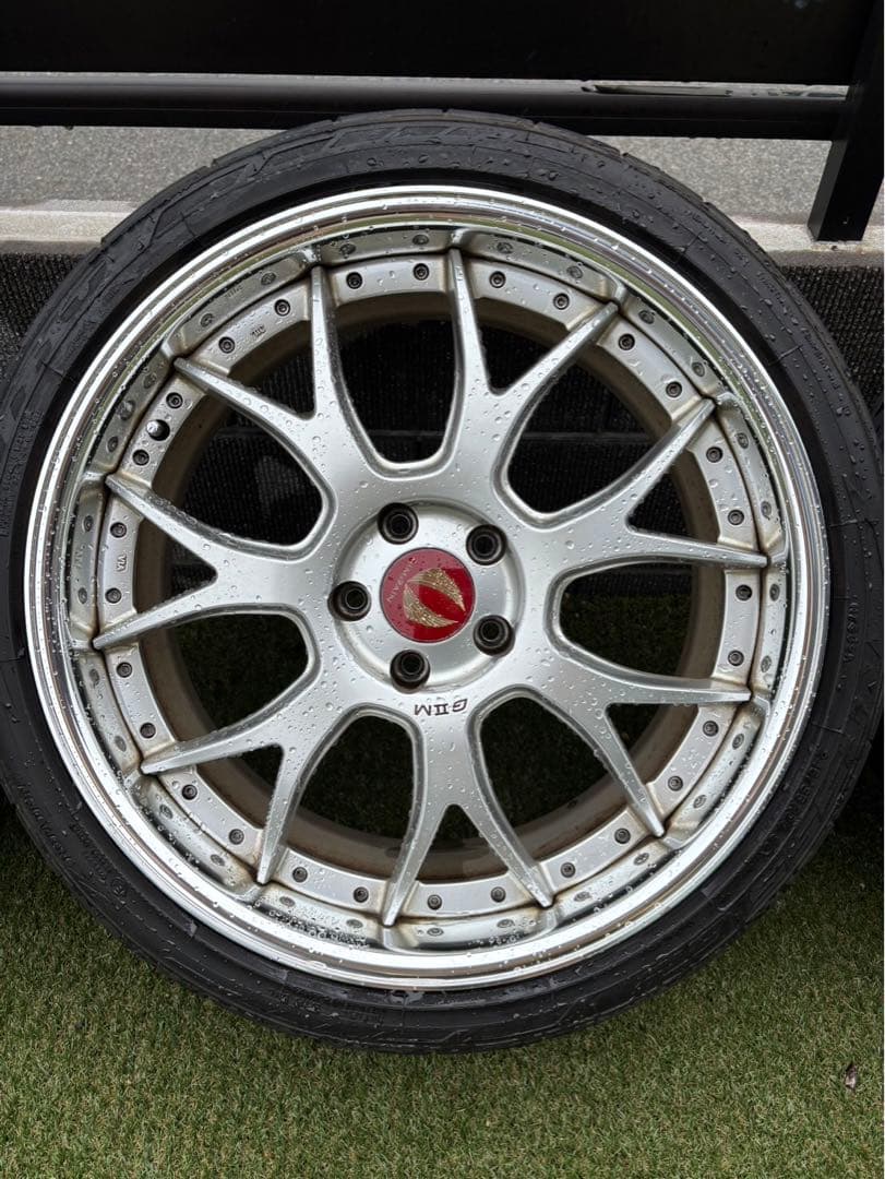 v*イ様 エイムゲイン　20インチ ホイールセット スペーサーロックナット付き