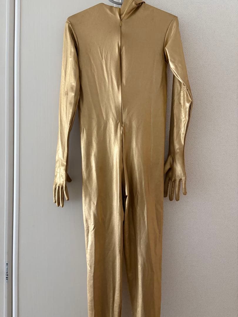 ゼンタイ　全身タイツ　ゴールド