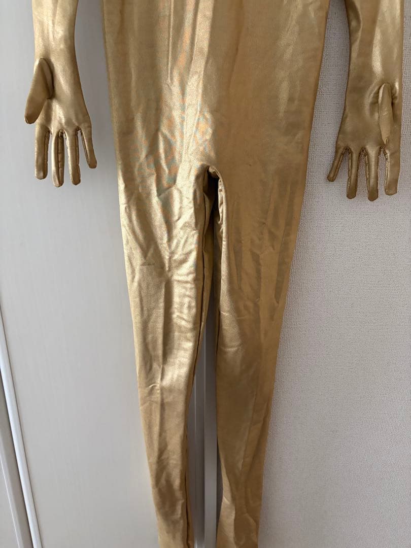 ゼンタイ　全身タイツ　ゴールド