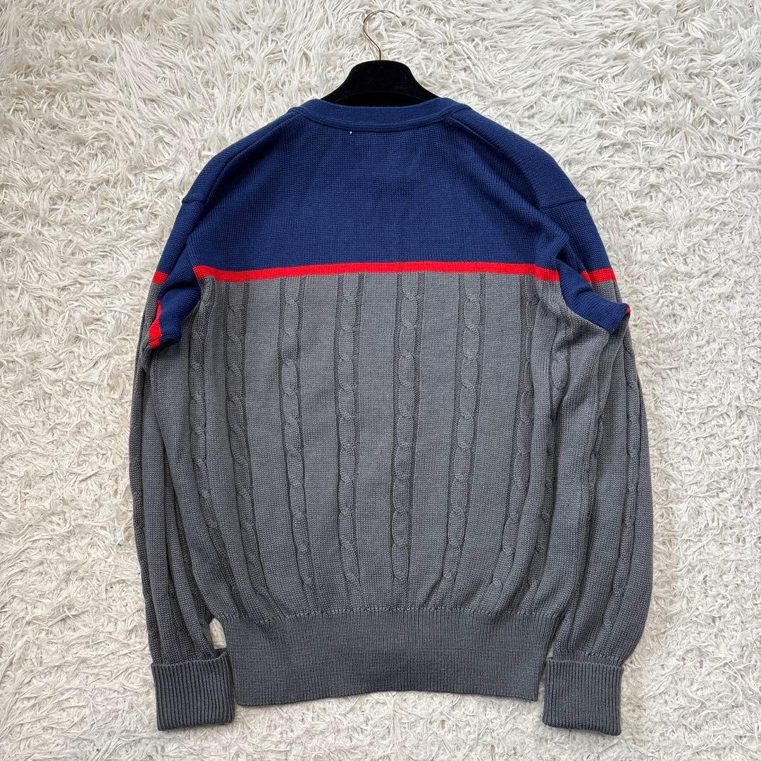 タグ付き☆希少【ジバンシー　プレイ】ロゴ刺繍ワッペン　ウール　バイカラー　L