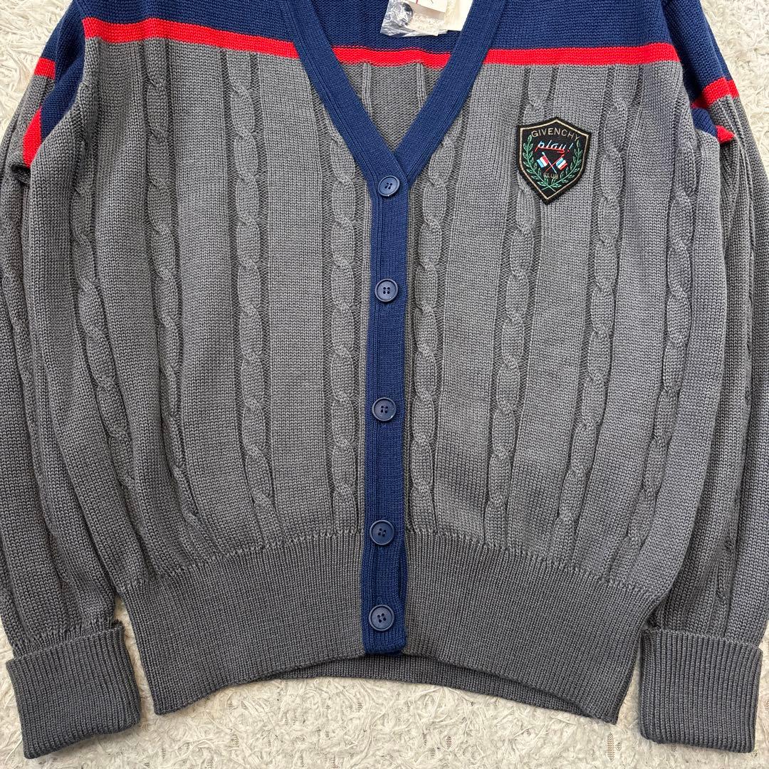 タグ付き☆希少【ジバンシー　プレイ】ロゴ刺繍ワッペン　ウール　バイカラー　L