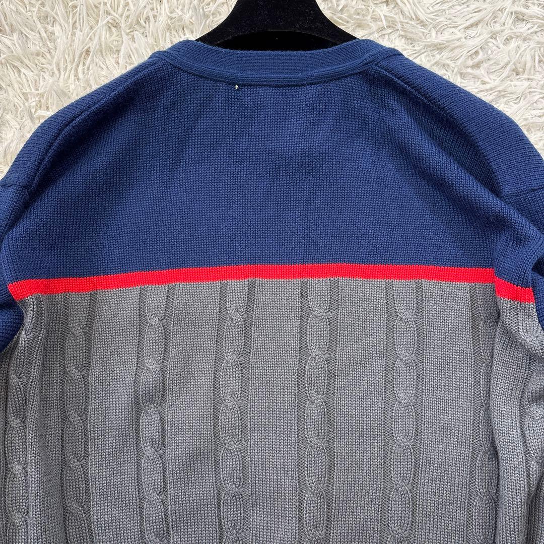 タグ付き☆希少【ジバンシー　プレイ】ロゴ刺繍ワッペン　ウール　バイカラー　L