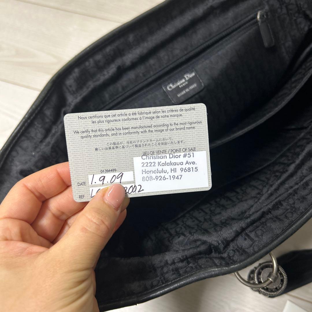 【希少】クリスチャンディオール トートバッグ ショルダーバッグ　レザー 黒
