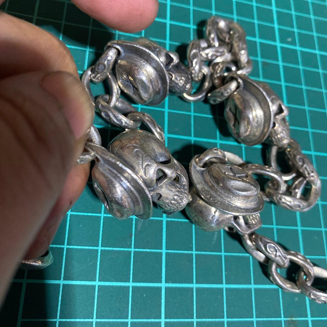 すごく素早い　ROIST スカル　ウォレットチェーン　925 帽子