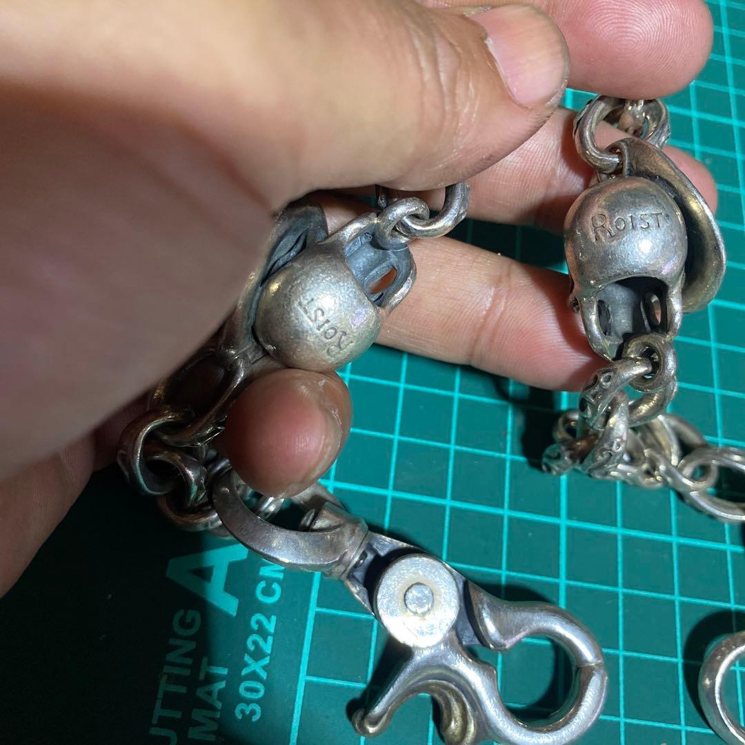 すごく素早い　ROIST スカル　ウォレットチェーン　925 帽子