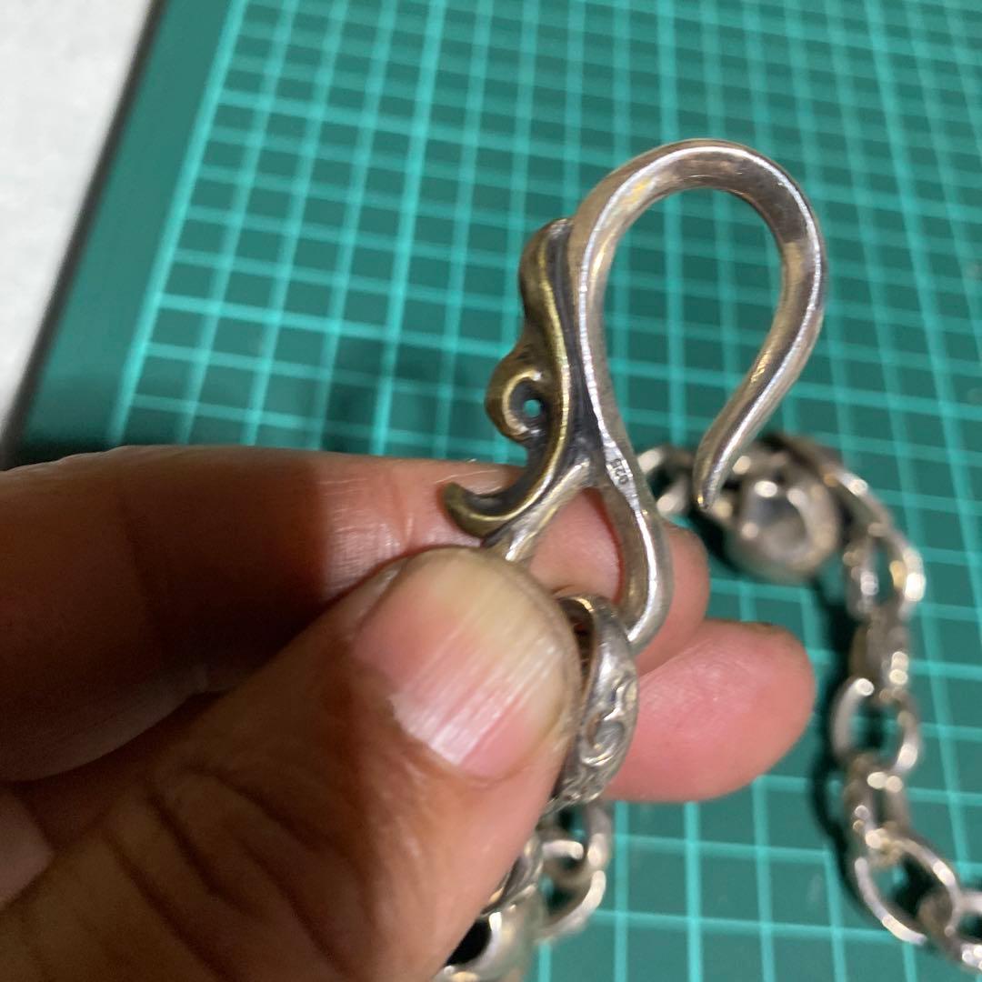 すごく素早い　ROIST スカル　ウォレットチェーン　925 帽子