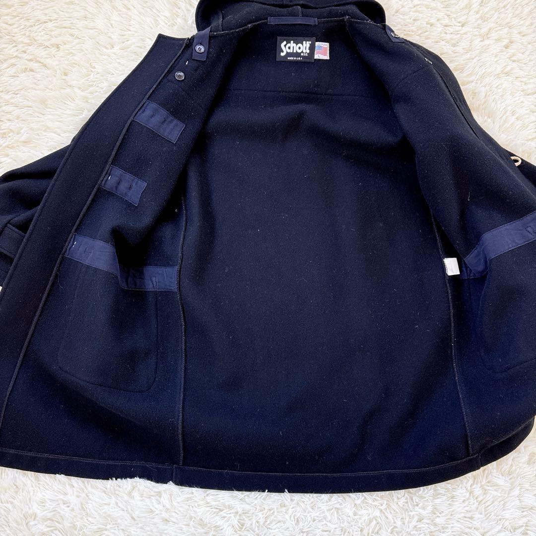 美品　ショット　ダッフルコート　上着　アウター　ロングコート　メンズ　L