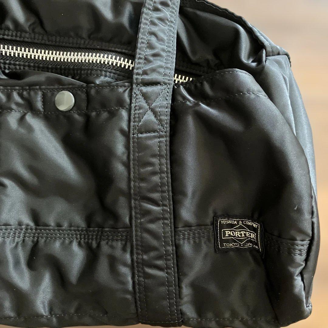 PORTER ブラックドラムバッグ