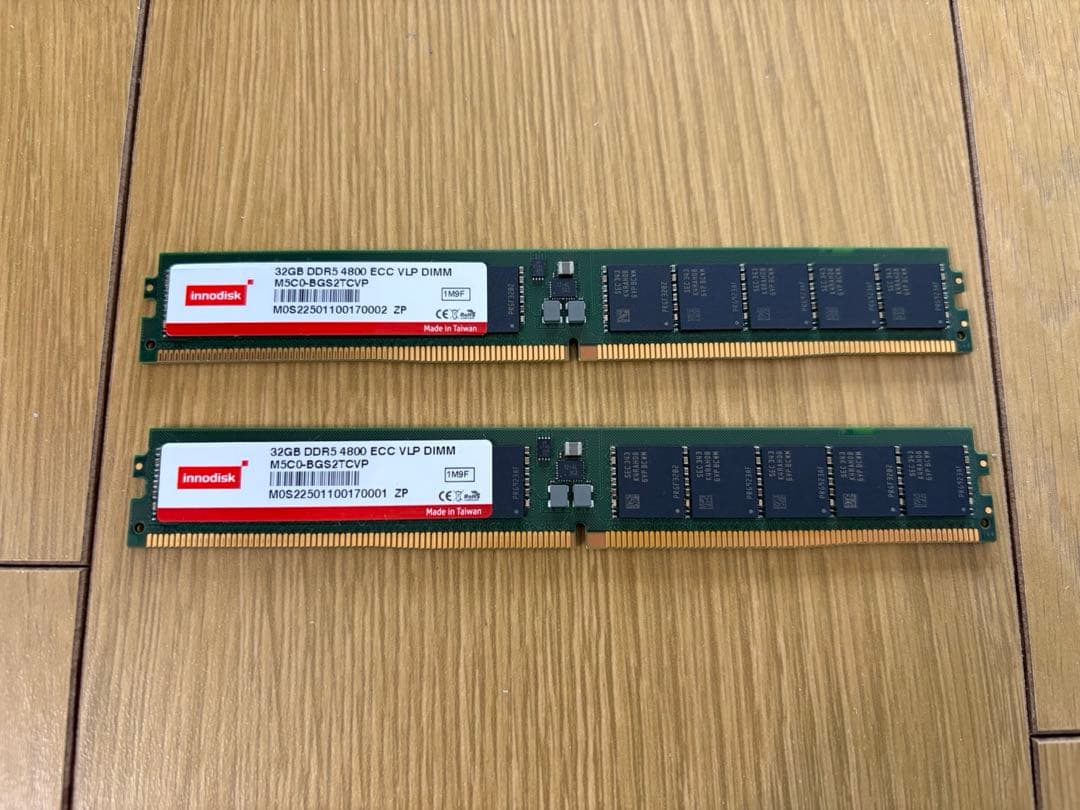 メモリー Innodisk DDR5 VLP ECC UDIMM 2x32GB(64GB)