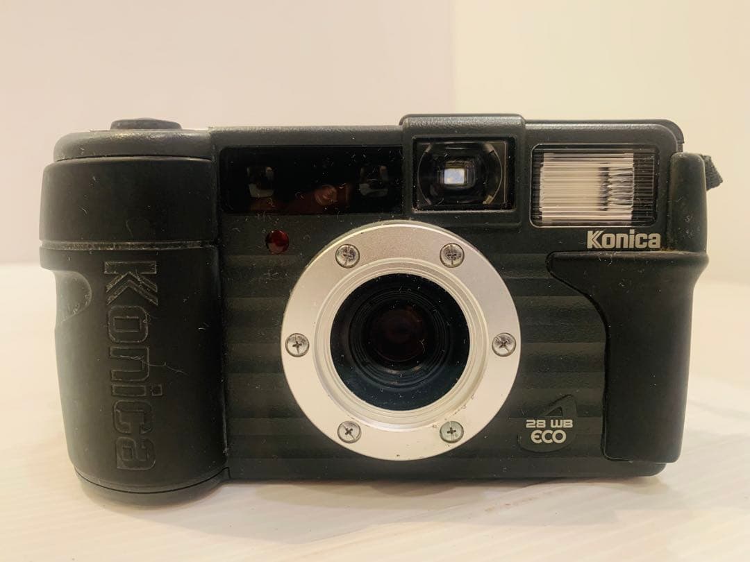 【動作品】フィルムカメラ Konica 現場監督 LENS 28 WB ECO