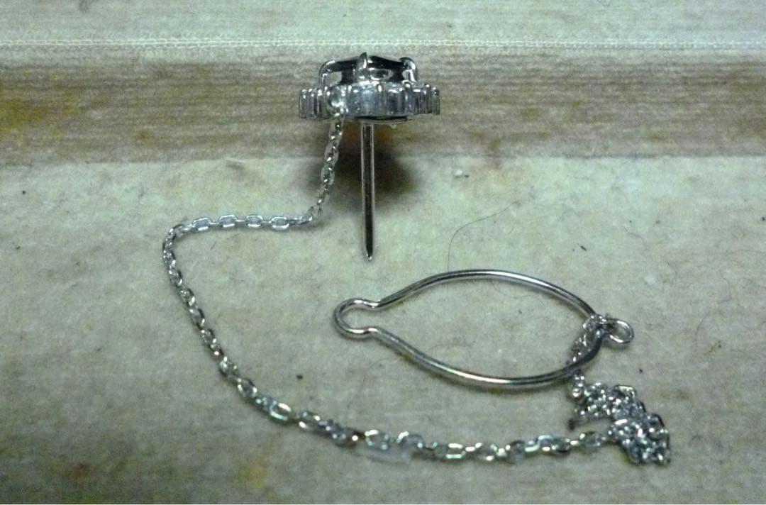 最終処分！！ブルーサファイア　タイタック　タイピン　0.87ct