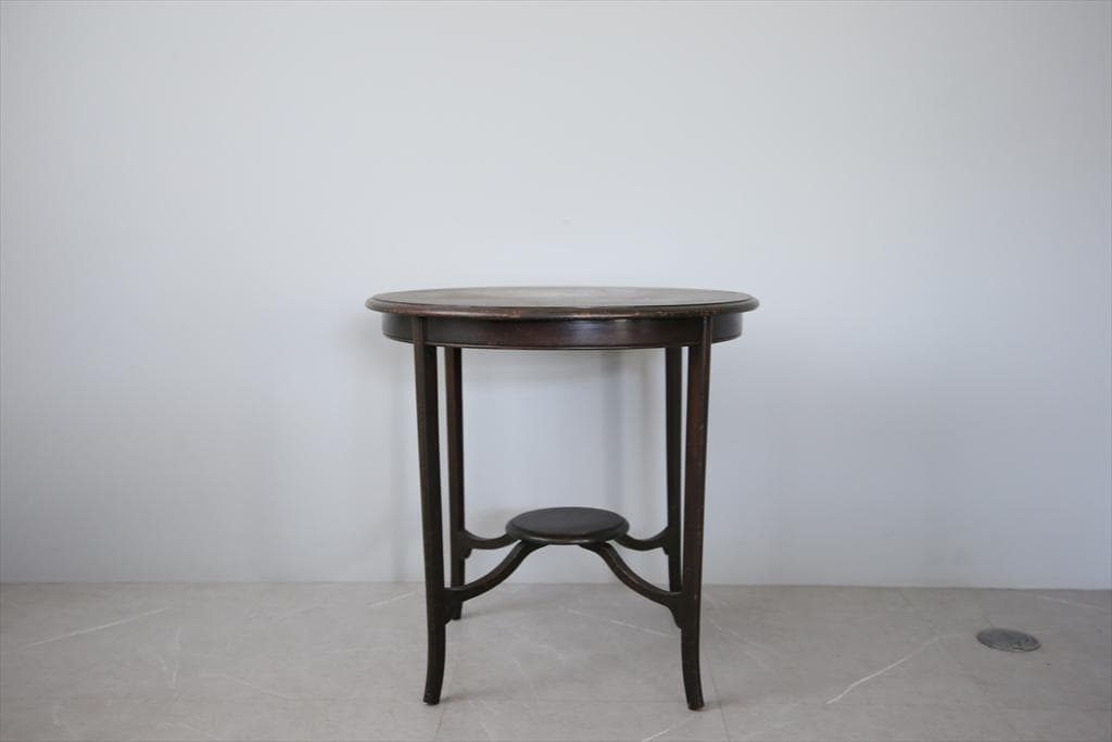 英国アンティーク木製サイドテーブル/オケージョナル/ウィンドウ机/(79-109