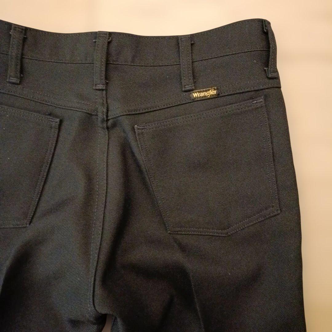 80s~ ラングラー ランチャーパンツ ブラック USA製 W33L30表記