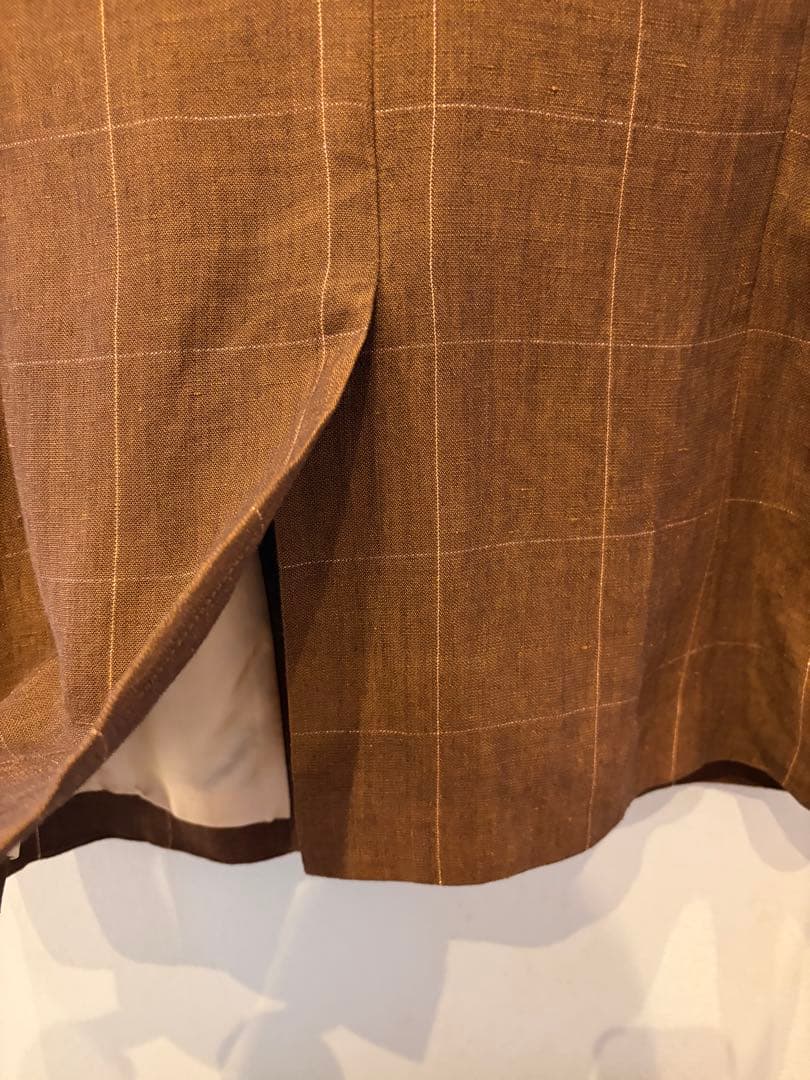 BACCA ブラウン チェック柄 テーラードジャケット　38サイズ