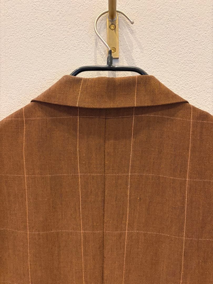 BACCA ブラウン チェック柄 テーラードジャケット　38サイズ