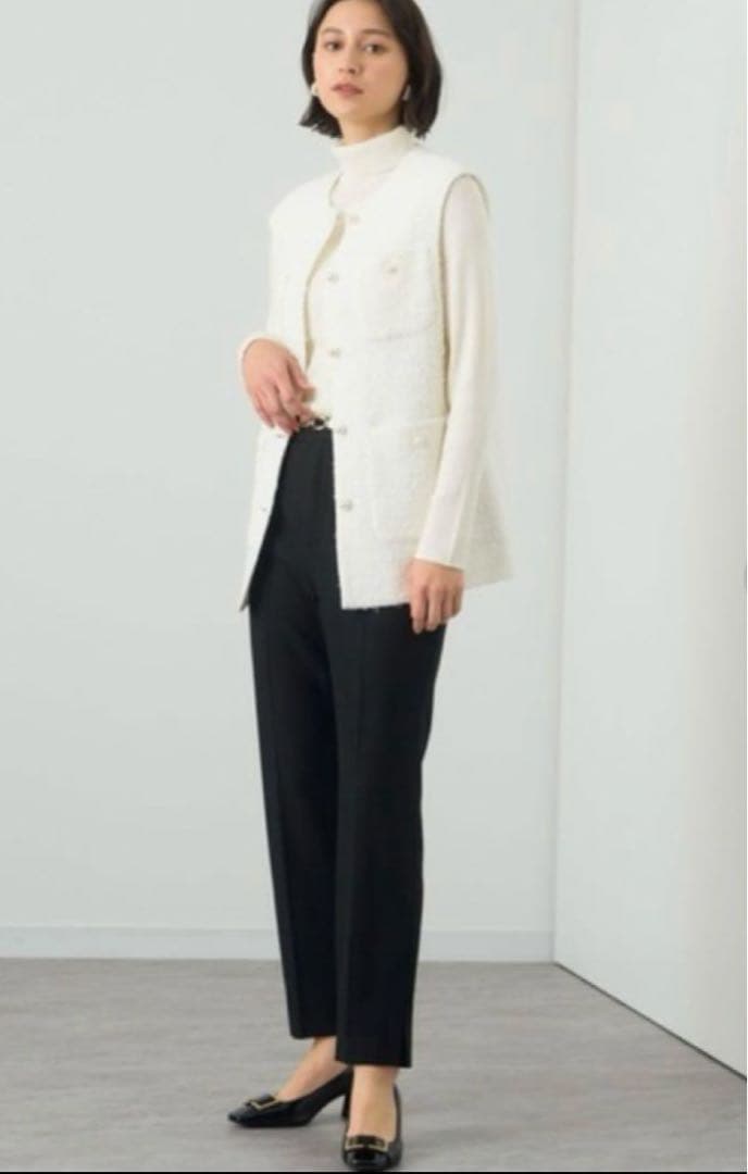 アナイ カラミツイードポケットジレ