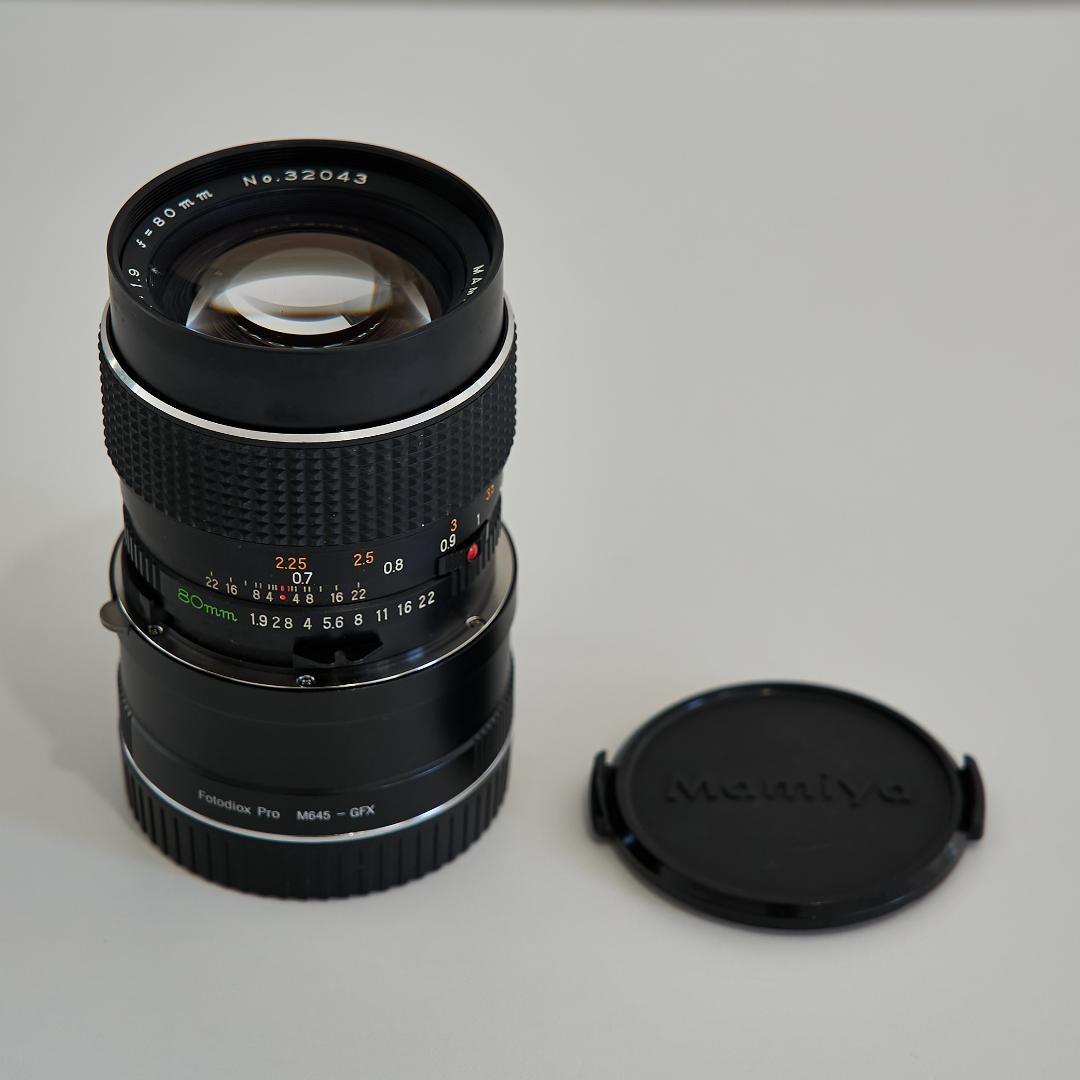 レンズ(単焦点) MAMIYA SEKOR C 80mm f1.9 + Fotodiox GFX