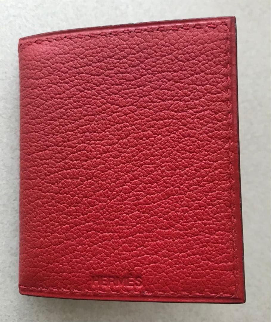HERMES 赤 レザー ミニフォトフレーム