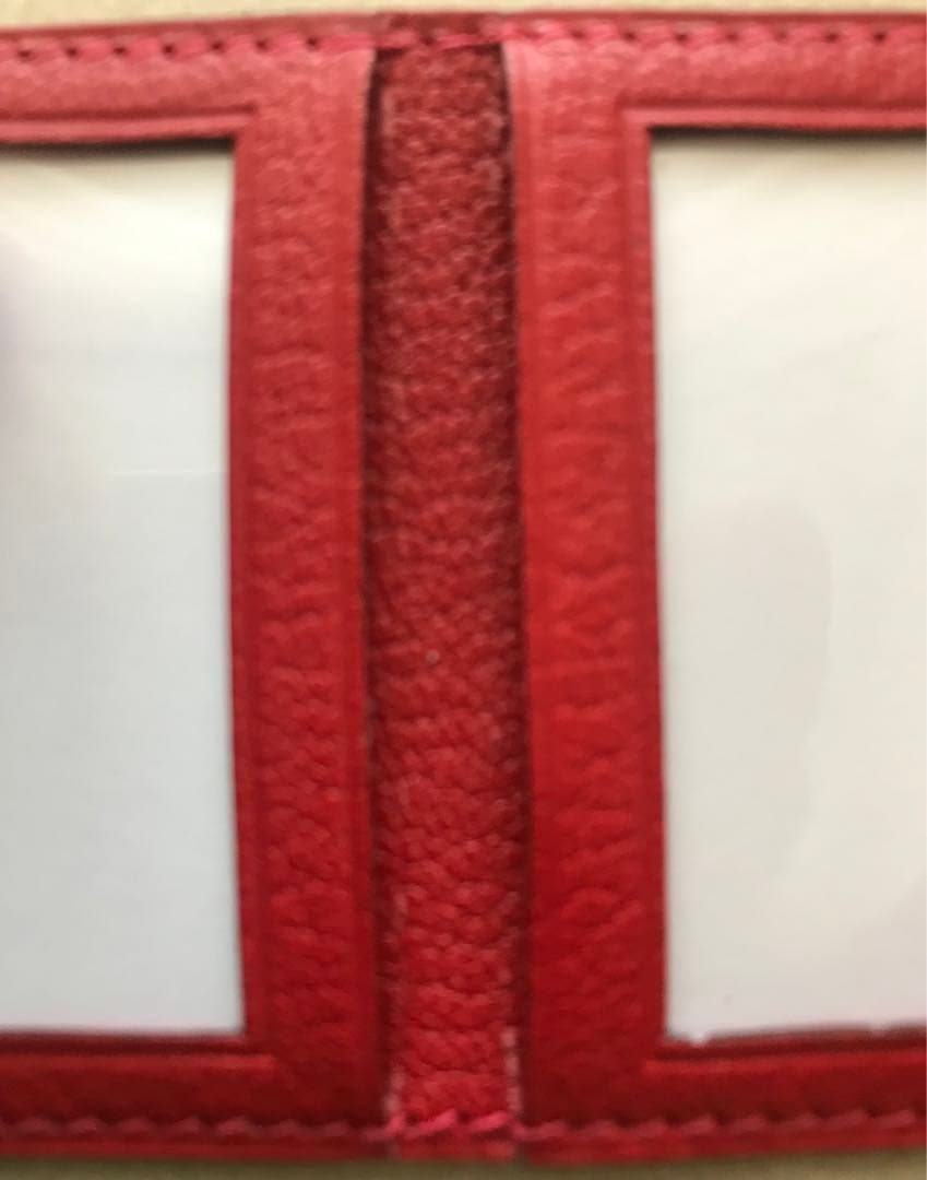 HERMES 赤 レザー ミニフォトフレーム