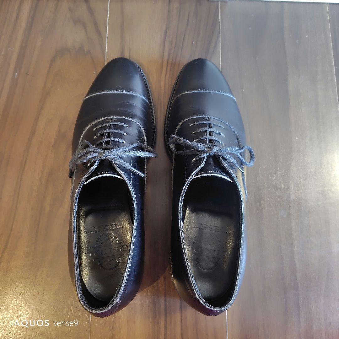 は*パ様 RENDOブラックレザー ストレートチップ ドレスシューズ