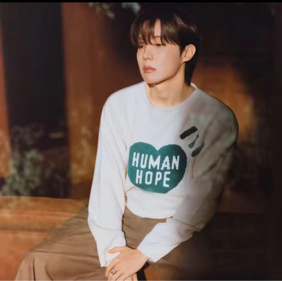 HUMAN HOPE HEART KNIT SWEATER タグなし