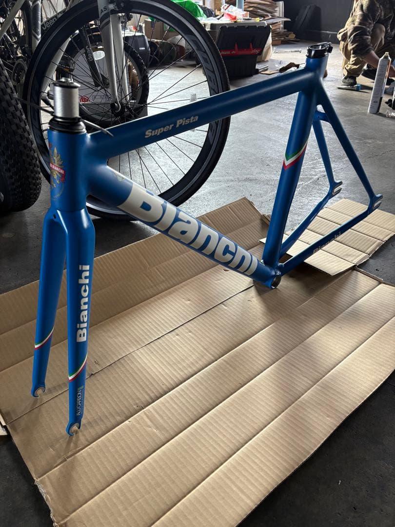 あ　さん専用bianchi super pista Azzurro 51cm