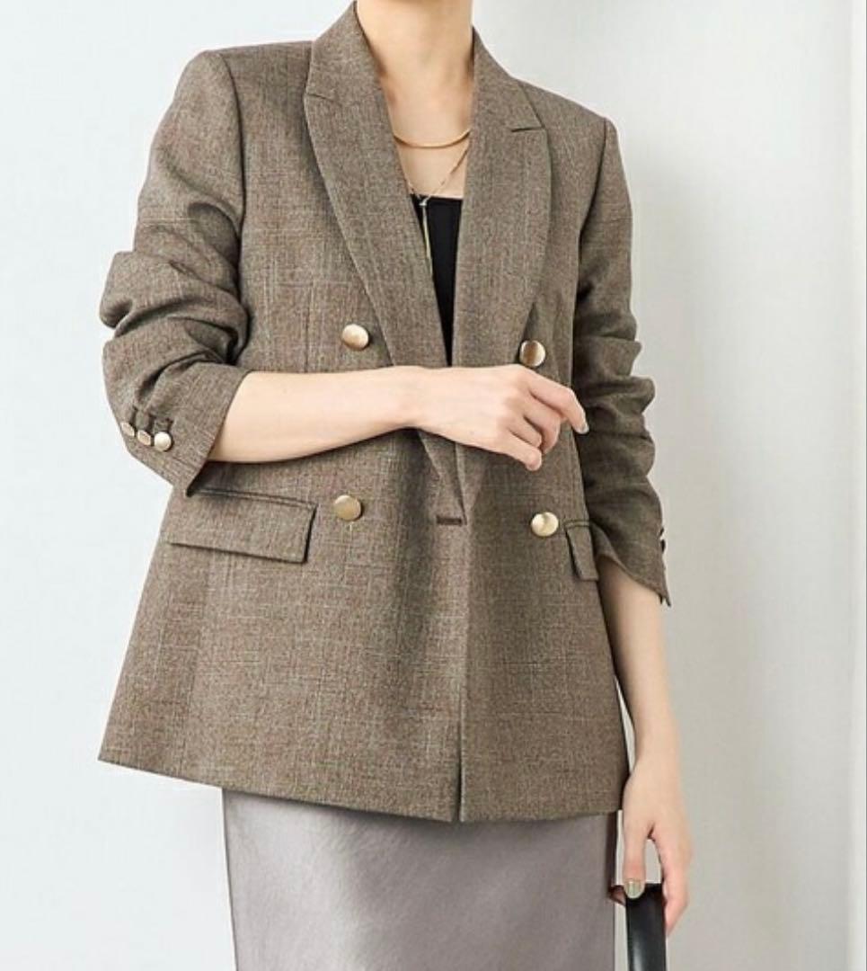 NOLLEY'S シャーグダブルジャケット グレー