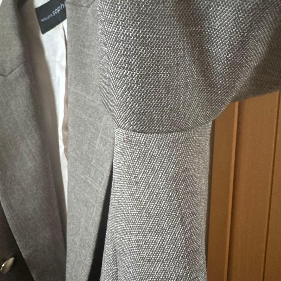 NOLLEY'S シャーグダブルジャケット グレー