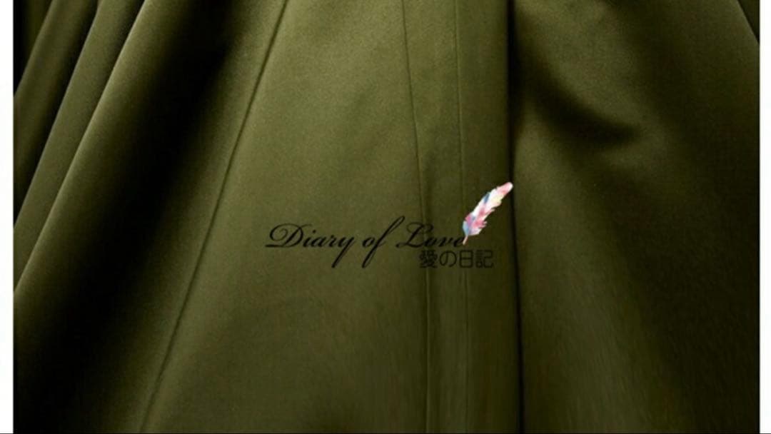 オリーブグリーン ストラップレス ウェディングドレス パーティードレス