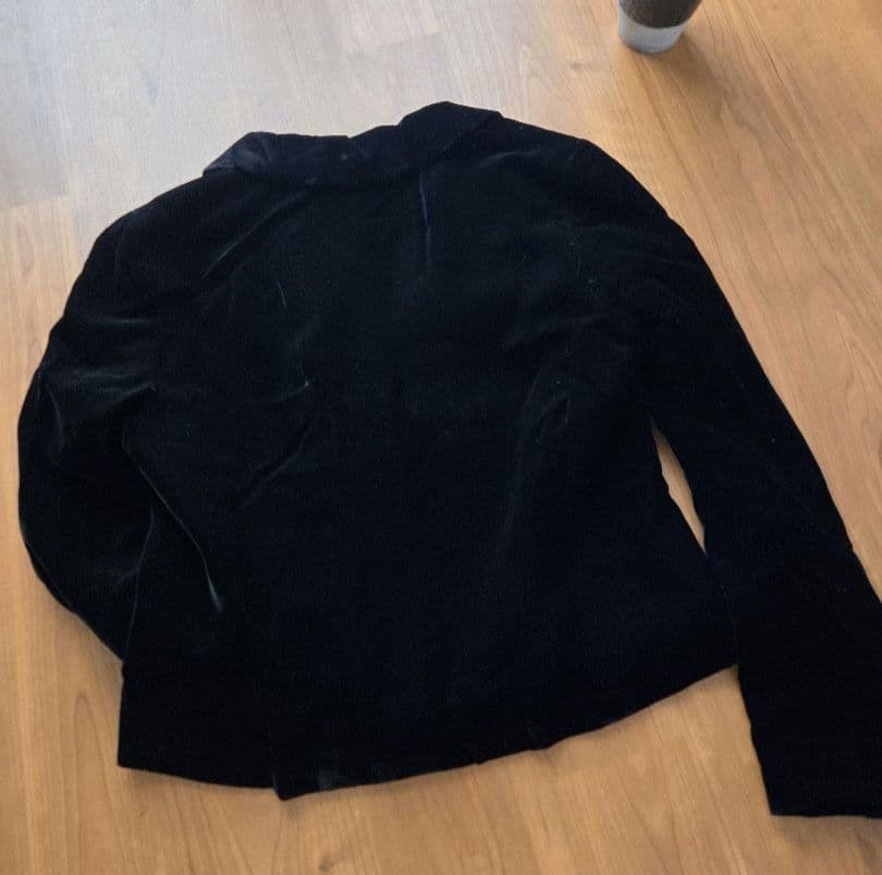 【美品】CHANEL 98A クロップダブルジャケット ベルベット 42