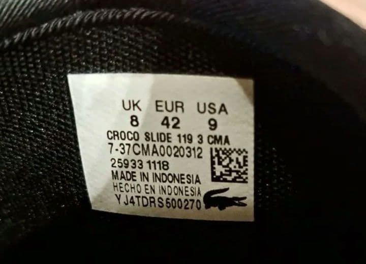 Lacoste ブラック スライドサンダル