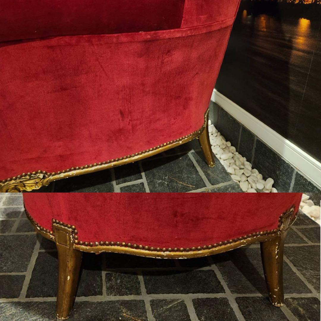 ノットアンティークス　シングルソファ エンペラーズチェア　ロココ　彫刻