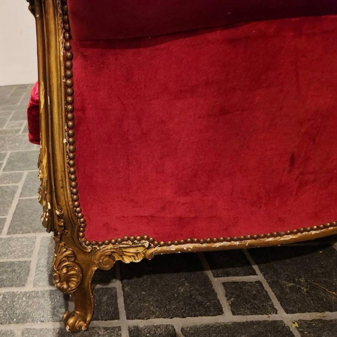 ノットアンティークス　シングルソファ エンペラーズチェア　ロココ　彫刻