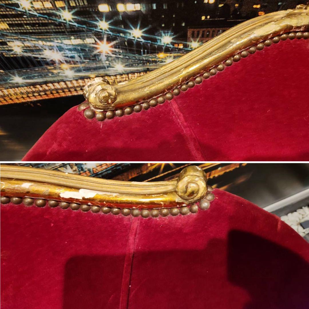 ノットアンティークス　シングルソファ エンペラーズチェア　ロココ　彫刻