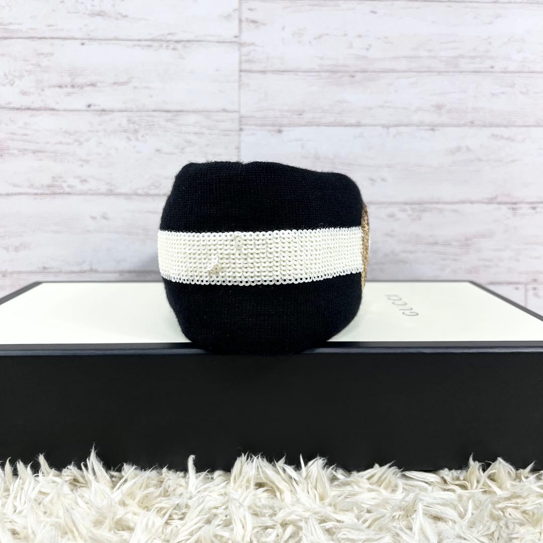 ✨未使用級 GUCCI ヘアバンド GG柄 スパンコール 現行 ゴールド