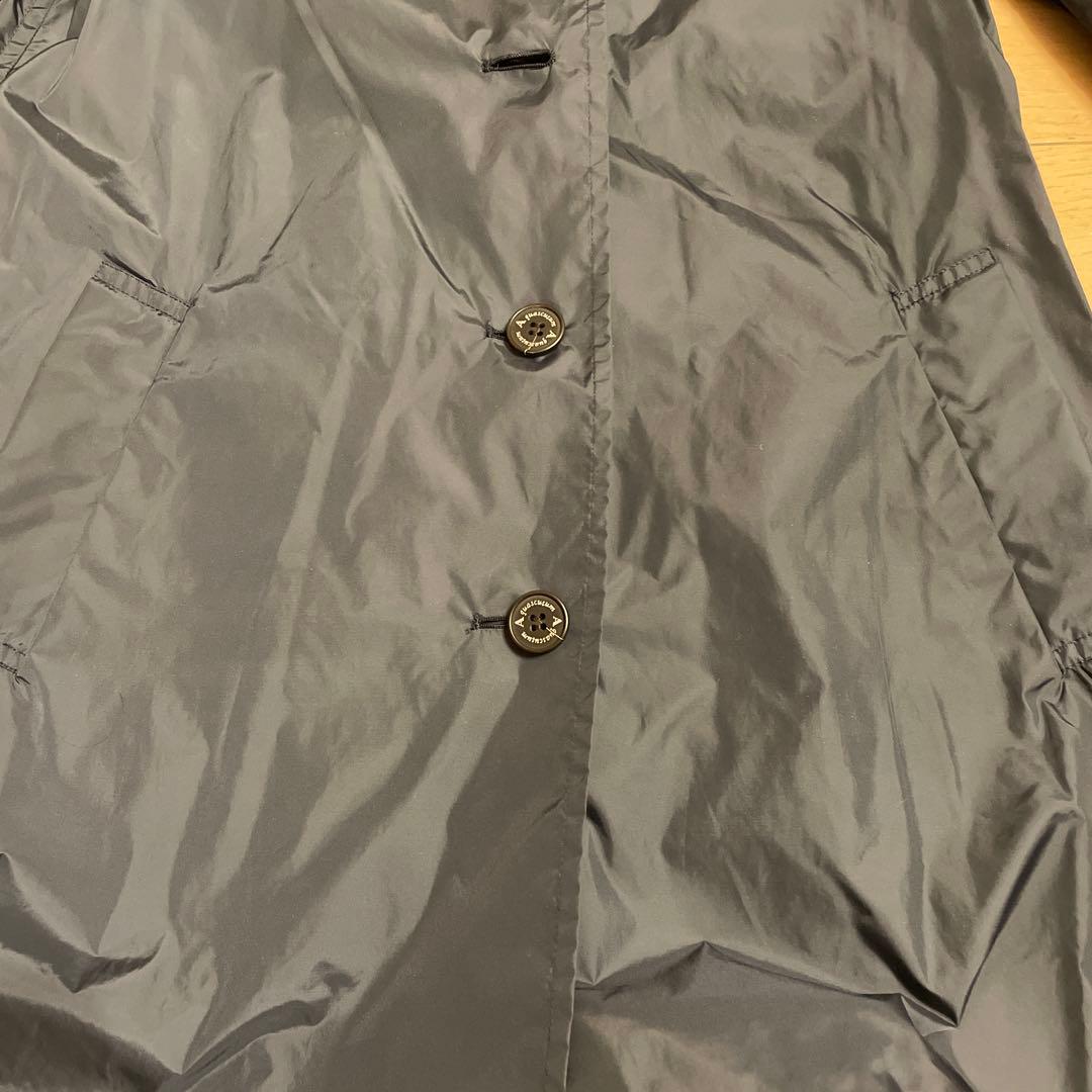 Aquascutum アクアスキュータム 帽子付きレインコート ネイビー 8