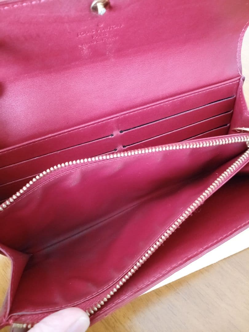 箱付 ルイヴィトン LOUIS VUITTON 長財布 モノグラム ヴェルニ 赤
