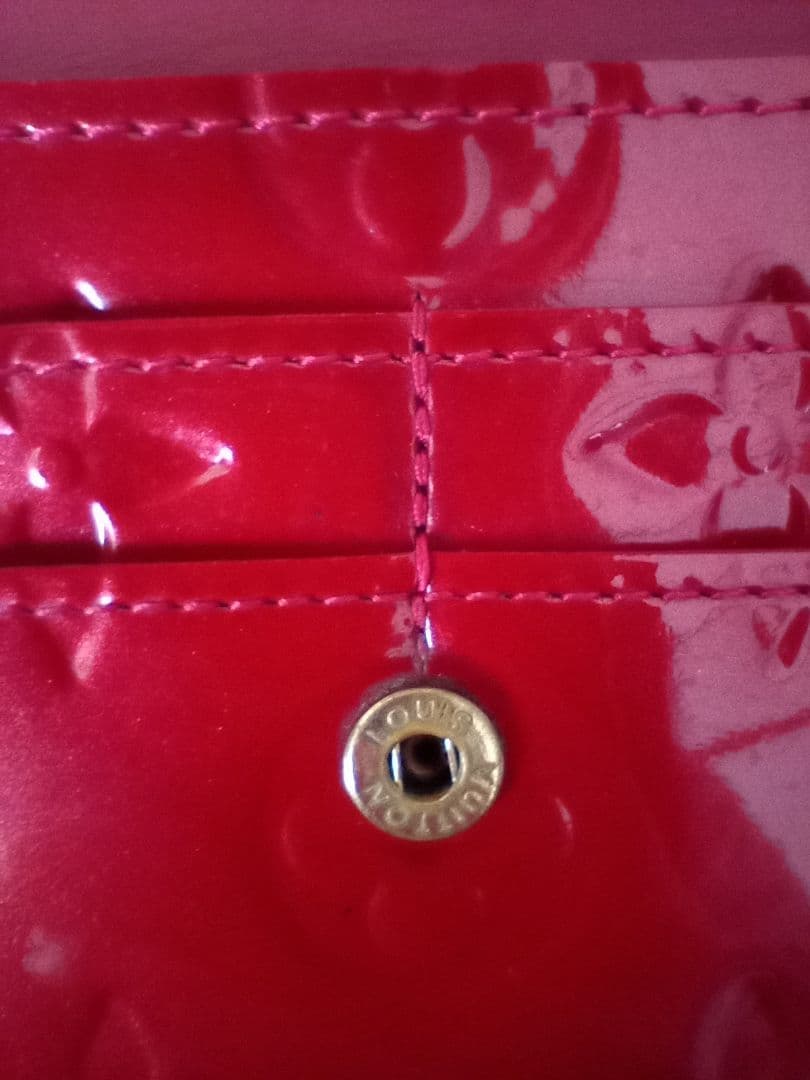 箱付 ルイヴィトン LOUIS VUITTON 長財布 モノグラム ヴェルニ 赤