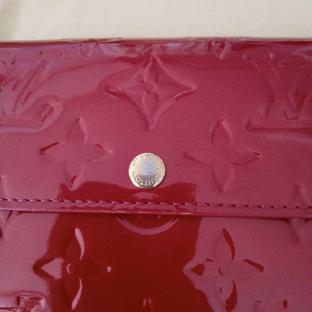 箱付 ルイヴィトン LOUIS VUITTON 長財布 モノグラム ヴェルニ 赤