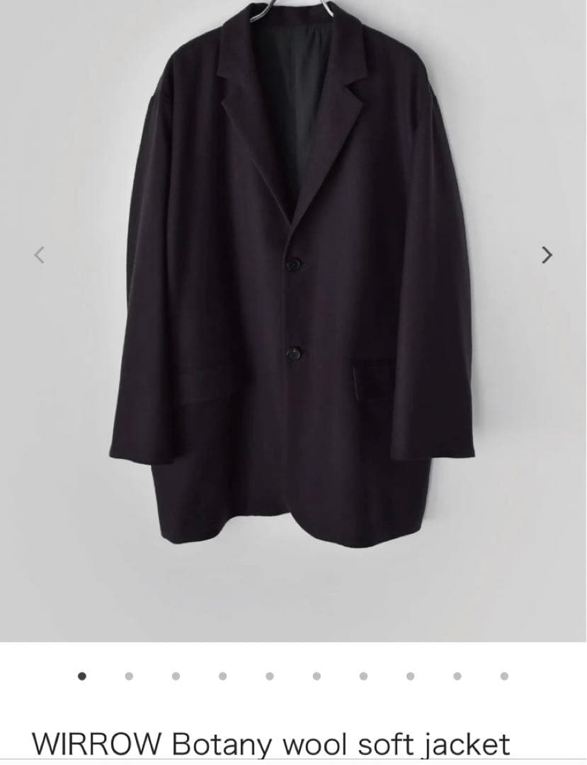 新品　wirrow 24aw botany wool soft jacket