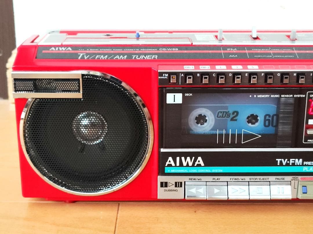 【ジャンク】 AIWA ラジカセ CS-W88 アイワ 外装良好
